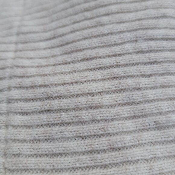 Cynthia Rowley wool cashmere open ribbed cardigan shawl color cream classic sz M - Picture 5 of 11